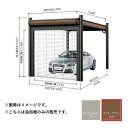 【関東限定配送】ヨド物置 【KDAG-3054PS 追加棟】 ヨドカーポ PSパワード 1台用 ウッディブラウン ※受注生産品 [§♪▲【基本棟と同時注文のみ】...