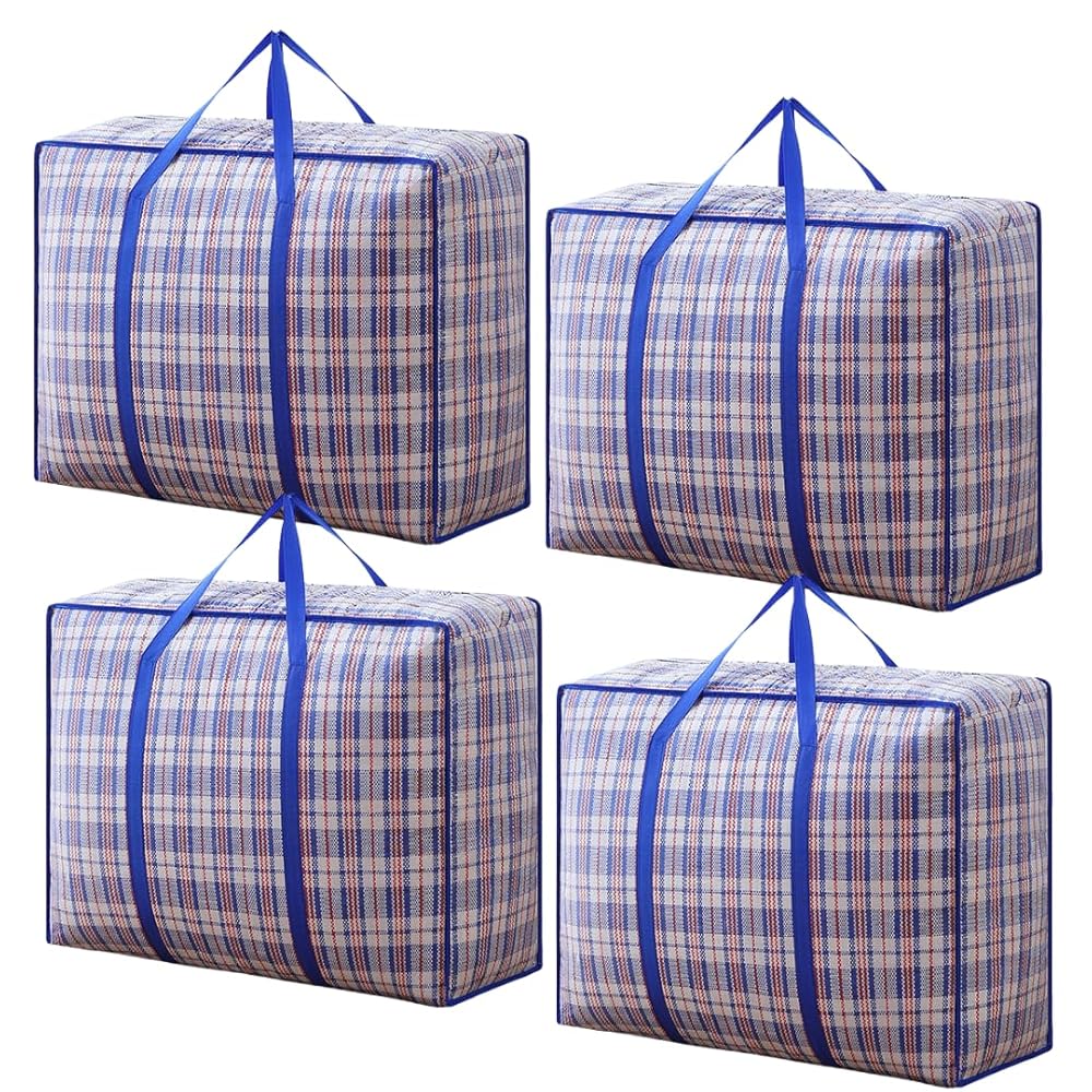 収納バッグ 大容量 防水 持ち手付き袋 布団収納袋 引っ越し バッグ 特大 4枚セット