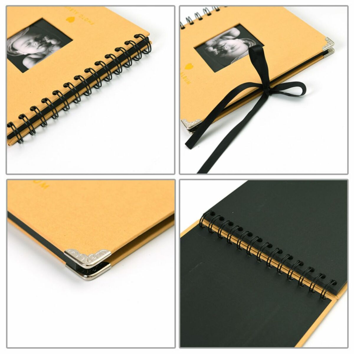 コペフラップ　楽天市場店の手作りアルバム 台紙 写真台紙 手作りフォトフレーム フォトフォトブック スクラップアルバム スクラップブック アルバム 手づくりアルバム 手作り ブルー ピンク フォトアルバム 表紙 【送料無料！】｜アングル3