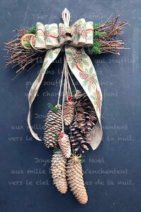 クリスマスリース 手作りキット クリスマス スワッグキット 松ぼっくりのスワッグ 手作りのクリスマス 自分で作るクリスマス飾り ドライフラワー