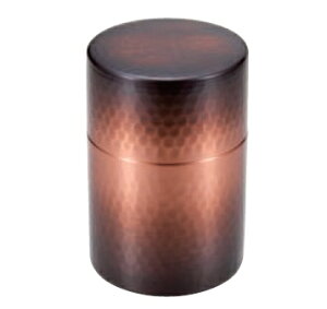茶筒（中）銅　赤銅仕上げ　送料無料　COPPER100　新光金属　新光堂