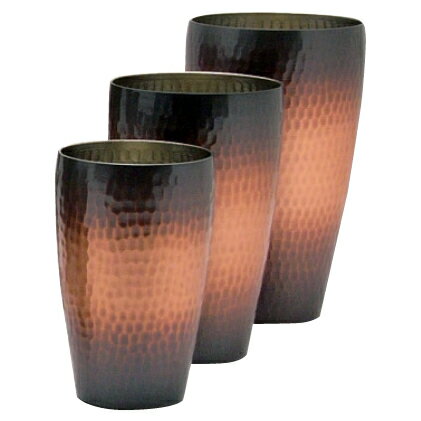 タンブラー　コップ　銅　鎚目S型タンブラー(小)　赤銅仕上げ　送料無料　新光堂　新光金属