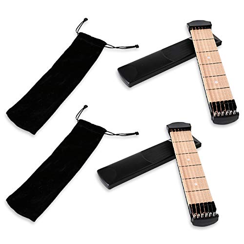 HAMILO ポケットギター 練習用ギター トレーニング用 収納バッグ付き 楽器 ギター練習用具 2個セット 
