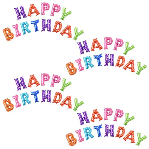 HAMILO 飾り付け用アルミバルーン ハッピーバースデー 水玉ドット バルーン 4点セット