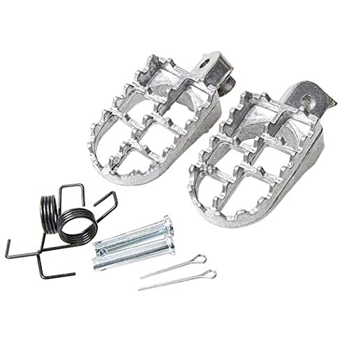 HAMILO バイク用ワイドフットペグ 汎用 オフロードバイク ステップ フットペグ 2点セット