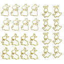 HAMILO ハンドメイド用フレームパーツ ウサギ レジン枠 アクセサリー 24点セット|詳細画像