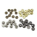 HAMILO ミニボタン 3mm 2つ穴 飾りボタン 人形服 金属製 4色 合計200点セット