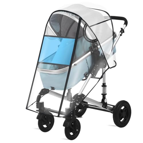 HMshuo ベビーカー レインカバー A型 B型 雨よけ メッシュ窓 防水 防寒 防風 花粉対策 収納ポーチ付き HMshuo ベビーカー レインカバー A型 B型 雨よけ メッシュ窓 防水 防寒 防風 花粉対策 収納ポーチ付き