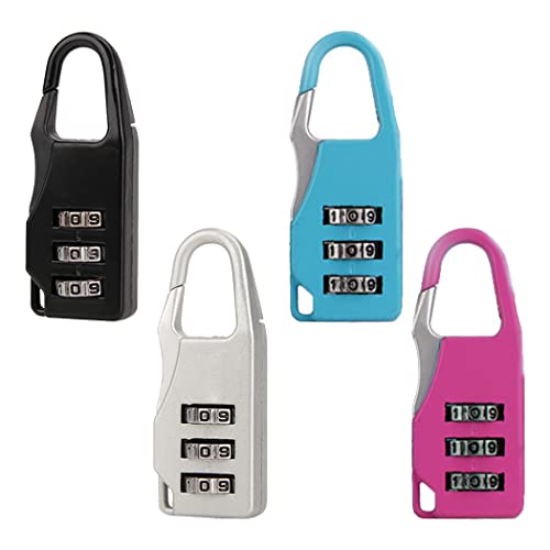 Felimoa ダイヤル式ロック スーツケース用 3桁 錠前 4色セット