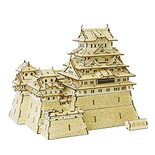 ki-gu-mi 姫路城 - 小学生 から 大人 まで 楽しめる 木製 3D 立体パズル DIY 工作キット - 男の子 女の子 の 知育玩具 - 立体アート