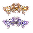 HAMILO ヘアクリップ 蝶 ヘアアレンジ 髪留め レディース ヘアアクセサリー 2色セット