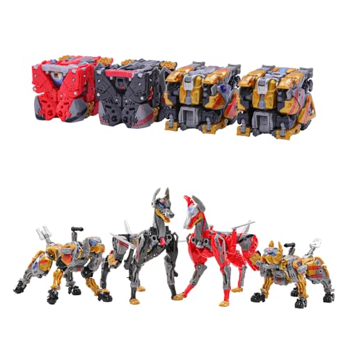 BEASTBOX(ビーストボックス) 52TOYS BOTCON限定品「犬の四体セット」変形おもちゃ 四体のロボットは合体可能 トランスフォーム玩具