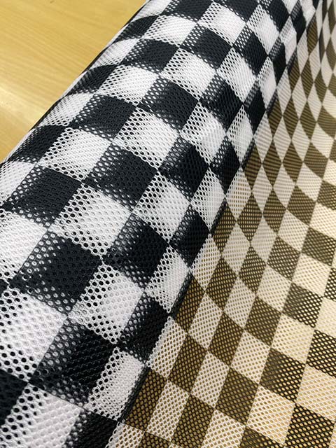 Polyester - 700242（全1色） ブロック チェック メッシュ
