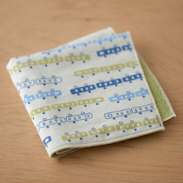 タオルハンカチ トレイン 和たおるセミウォッシュ/濱文様/ハンカチ/贈り物/ギフト///ガーゼ/パイル/両面/上品/かわいい//コンパクト/ギフト/夏/電車/幼稚園/【母の日】布マスク/手作りマスク/マスク用/生地/洗えるマスク/マスク用生地【父の日】