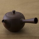 東屋 丸急須 横手 朱泥 並細 常滑焼 急須 ポット シンプル 茶器 和食器 緑茶 煎茶 日本茶 来客用 猿山修