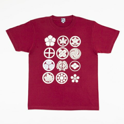 Rakuten - Tシャツ 家紋RD 大人サイズ 日本 和柄 戦国 武将 夏 半袖 粋 かっこいい 赤 レッド
