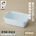 野田琺瑯 レクタングル深型M 850ml WRF-M ホワイトシリーズ 保存容器 キャニスター 日本製 シール蓋付 耐熱 食洗機 直火 オーブン 冷蔵庫 ホーロー ほうろう シンプル おしゃれ 白 メーカー キッチン 調理道具 おかず つくおき 作り置き デザート フルーツ