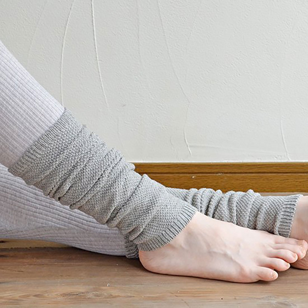 天衣無縫 ヤクとオーガニックコットン 鹿の子編みレッグウォーマー 日本製 オーガニックコットン レッグウォーマー 足首ウォーマー 防寒 フリーサイズ 温活 婦人...