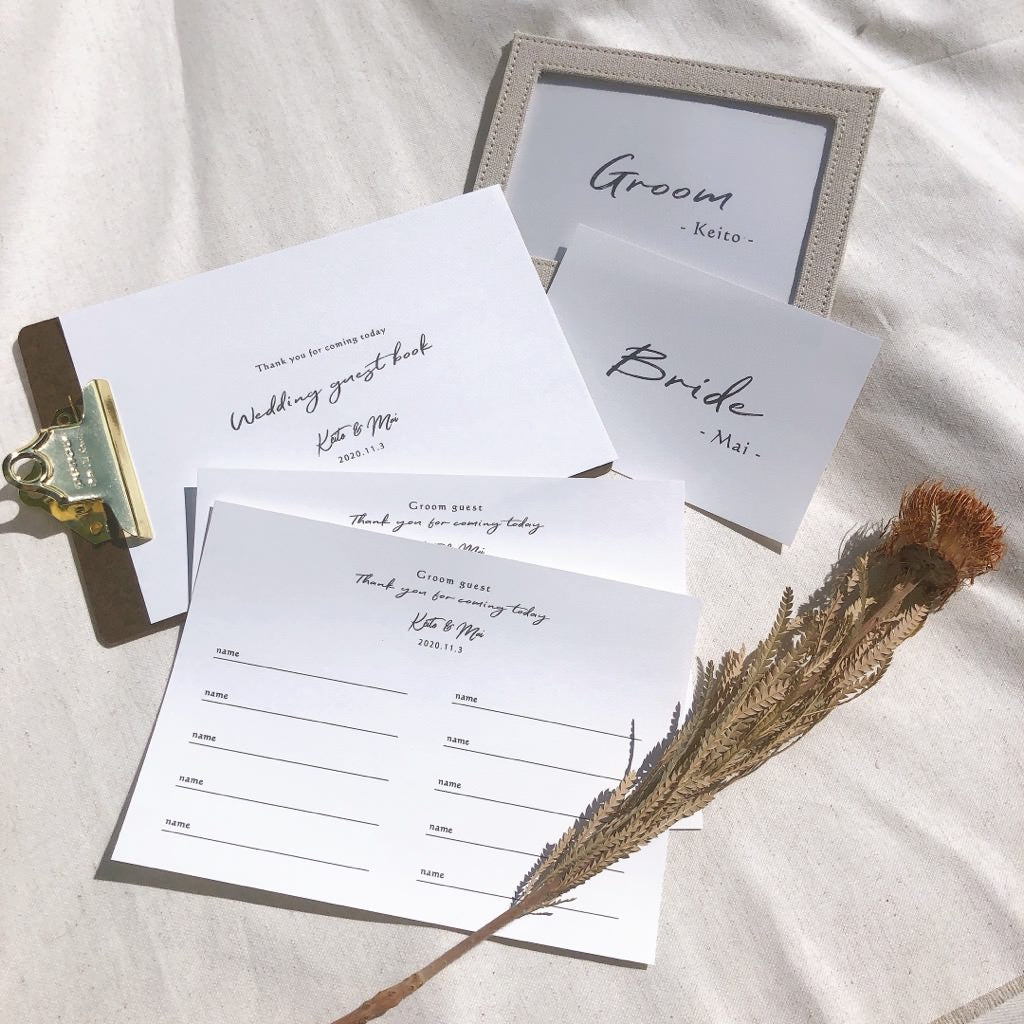 【結婚式 芳名帳】simple012 【結婚式 ウェルカムグッズ ゲストブック 芳名帳 オーダーメイ ...