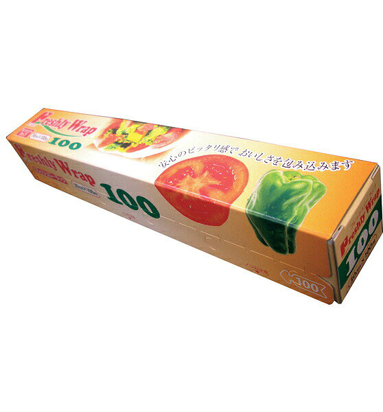 塩化ビニルラップがお買得。家庭用の食品包装ラップと比較すると2倍から5倍の長さ100m!　たっぷり使える業務ラップの定番品。安心のピッタリ感でおいしさを包み込みます。厨房の強い味方です。日本中で使用されています。耐熱温度、耐冷温度など詳細情報は商品仕様欄をご覧ください。"この商品に対するお客様とスタッフの声"　の　"新規コメントを書込む"　へ　どうぞレビューの書き込みを宜しくお願いします。 商品仕様 ・1ケース入数:30本入　・材質:塩化ビニル樹脂　・耐熱温度:130度　・耐冷温度:-60度フレッシュリーラップ(30cm×100m巻)