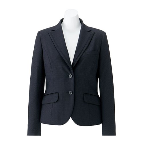 ボンマックス(BONMAX) 事務服 ジャケット AJ0251 レディース 洗える ストレッチ 大きいサイズ ブラック/ネイビー 5号-15号