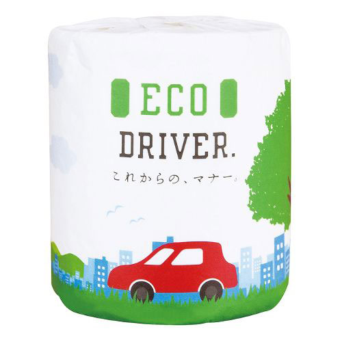 林製紙 トイレットペーパー「ECO DRIVER」 1ケース100ロール入 幅114mmX30m ダブル
