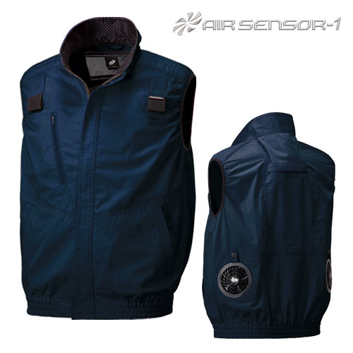クロダルマのお値段も手ごろな空調作業服「エアセンサー1」シリーズ、ベストタイプのファン付き作業服。フルハーネス安全帯規格に対応し、ウェアの上からハーネスを着用できます!おすすめポイントフルハーネス対応+負担軽減肩パッドで高所作業OK農作業(草刈機の使用)にも対応火花に強く肌に優しい綿100%生地袖無しのベストだから腕回りの自由度が段違い!高所作業にぴったりの、転落防止と熱中症防止に役立つフルハーネス対応で安心のファン付き作業服。ハーネス対応ならではの工夫として、体重の重みが掛かるショルダーパーツには肩パッド付き。負担を緩和し、肩に身体に優しいデザインです。便利な草刈り用ベルト取り出し口を装備。丈夫な縫製で、綿100%素材ならではの着心地も嬉しい。注:本製品はファン付きベスト単体の販売です。別途ファン・バッテリーが必要です。(注:)互換性についてクロダルマファン付き作業服《エアーセンサー1シリーズ》はデバイス形状、ウェアのデザイン等が他の空調服及びファン付き作業服系統と異なりますので、他社製品との互換性はございません。クロダルマ製品同士で服、ファン、電源を統一してご着用ください。 商品仕様 ・素材:綿100%・右胸・両脇ポケット付・金属ボタン・金属ファスナー・ハーネスフック付【クロダルマ】【KURODARUMA】26863 ファン付きウェア AIR SENSOR-1 フルハーネス対応ベスト(ファン対応作業服) メンズ/レディース 春夏 綿100% シルバー/ネイビー SS-5L 作業着 作業服