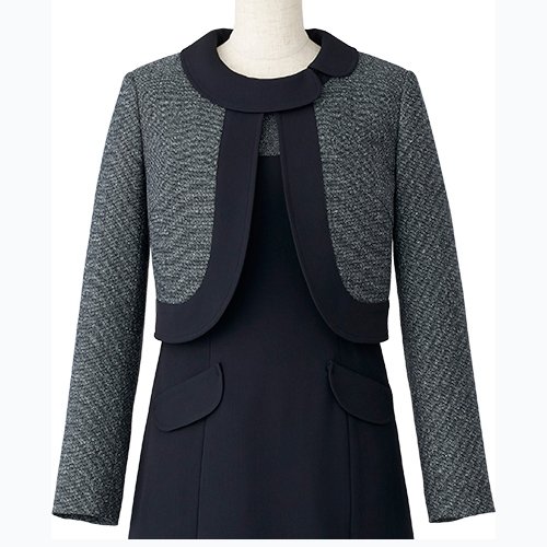 MARY QUANT(マリークヮント) 事務服 ジャケット M43051 レディース 洗える 大きいサイズ 黒 5号-17号