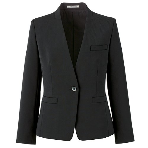 BONOFFICE(ボンマックス) 事務服 ジャケット BCJ0123 レディース 洗える 大きいサイズ グレージュ/ブラック 5号-15号