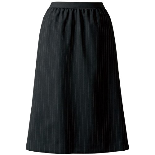 MARY QUANT M33251 スカート(ストライプ) レディース オールシーズン 洗える 大きいサイズ 黒 S-4L