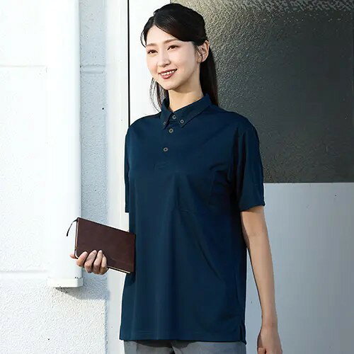 POLOIZM(小倉屋) 半袖ポロシャツ 7365 メンズ/レディース ブラック/Rブルー/ネービー SS-5L