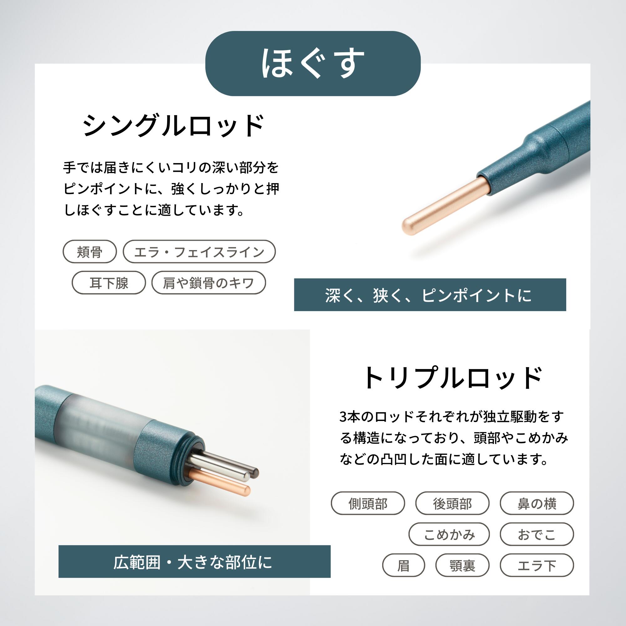 The FACE POiNTER® GRAVITY × 女優・矢田亜希子さん×お買い物マラソン10倍ポイントアップ中｜進化したフェイスポインター コリほぐし ほうれい線 たるみ むくみ 頬だるみ リフトアップ フェイスライン 美顔器 表情筋 ポスポス 筋膜リリース 純日本製 類似模倣品にご注意 2
