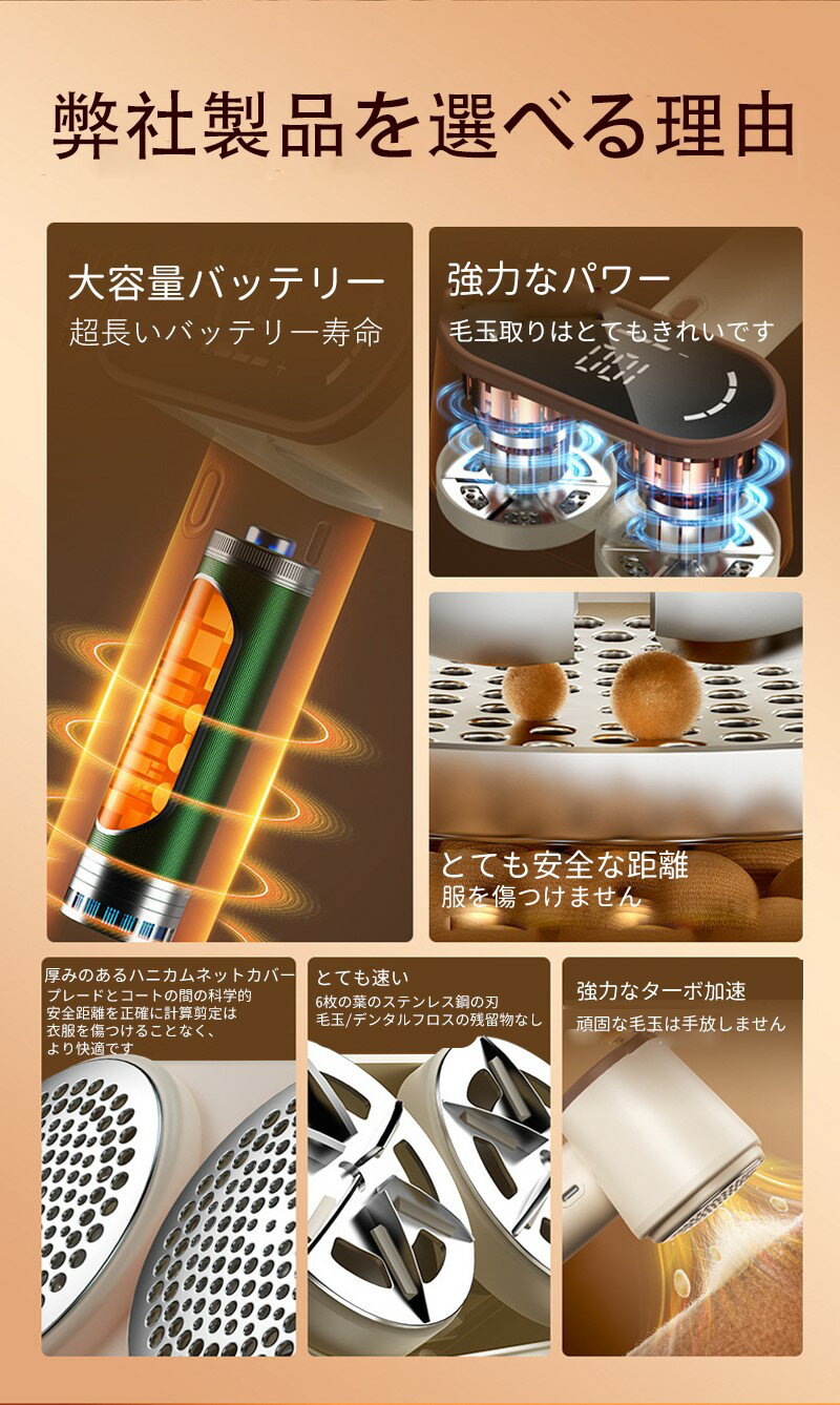 【セール後の感謝！全品10%OFF&P5】毛玉取り器 両頭式毛玉取り器 毛玉クリーナー ダブルヘッド 電動 けだまとり 毛玉取り機 電動 毛玉取り機 毛玉とり 毛玉取り 充電式 6枚刃 替刃付き 液晶ディスプレイ 掃除ブラシ付 安全装置 様々な衣類 靴下 旅行 自宅用