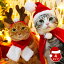 ペット服 クリスマス衣装 2点set サンタコスチューム 可愛い クリスマス 犬服 猫服 セット マント マフ..