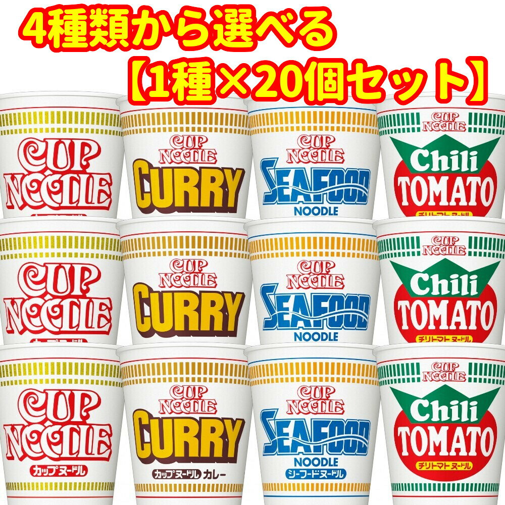 【ブラックフライデー限定】 4種類 カップヌードル　レギュラー カレー シーフード チリトマト 20個セット