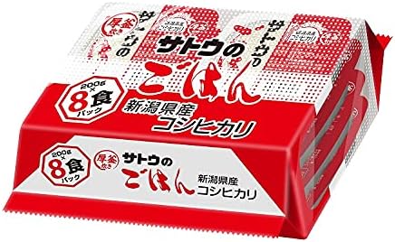 サトウ 新潟県産コシヒカリ 200g 8食パック (60)