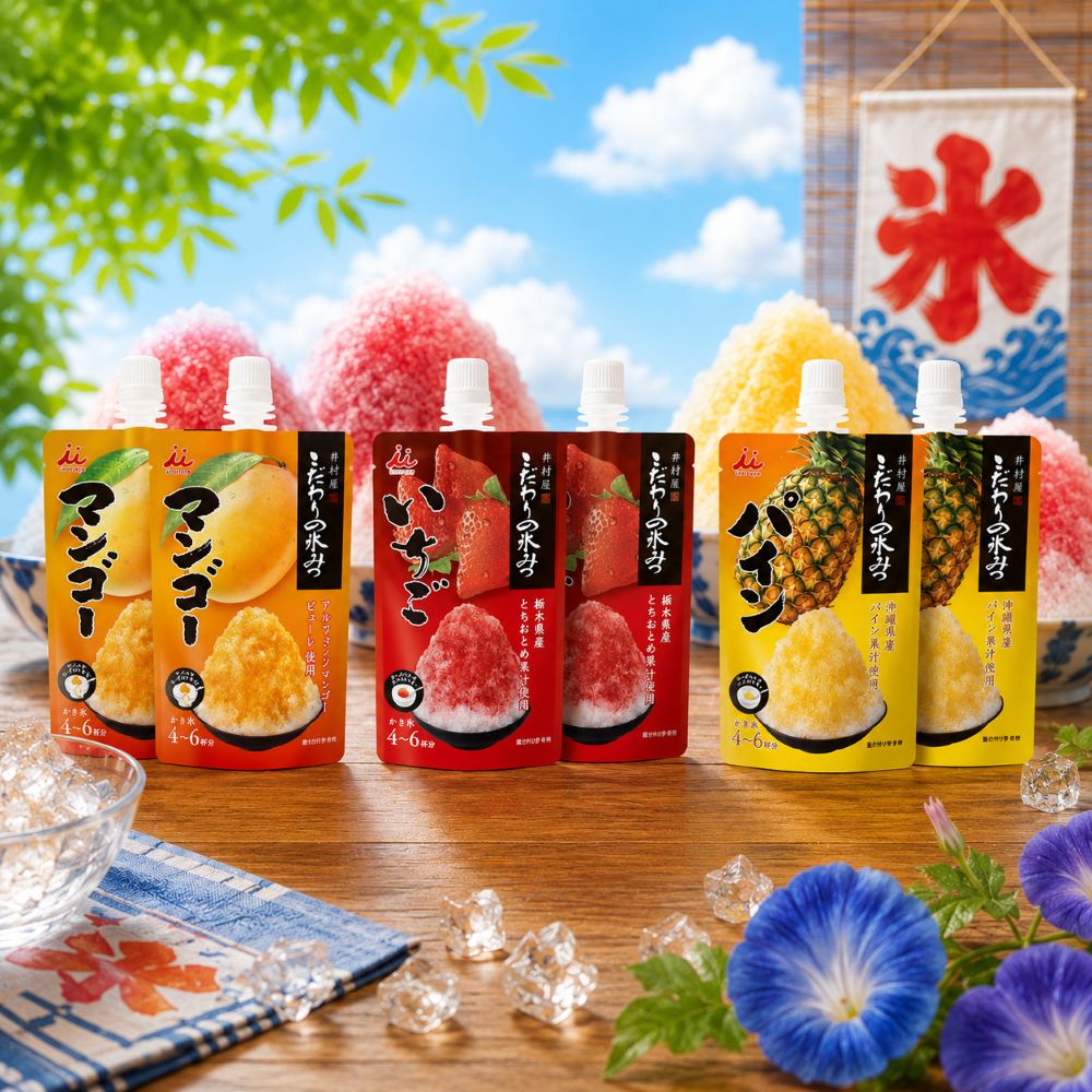 【3種セット】井村屋 こだわりの氷みつ ( いちご ・ パイン ・ マンゴー ) 各150g かき氷シロップ (POS)