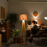 送料無料!【ラマダ】フロアライトフロアスタンドアジアン照明