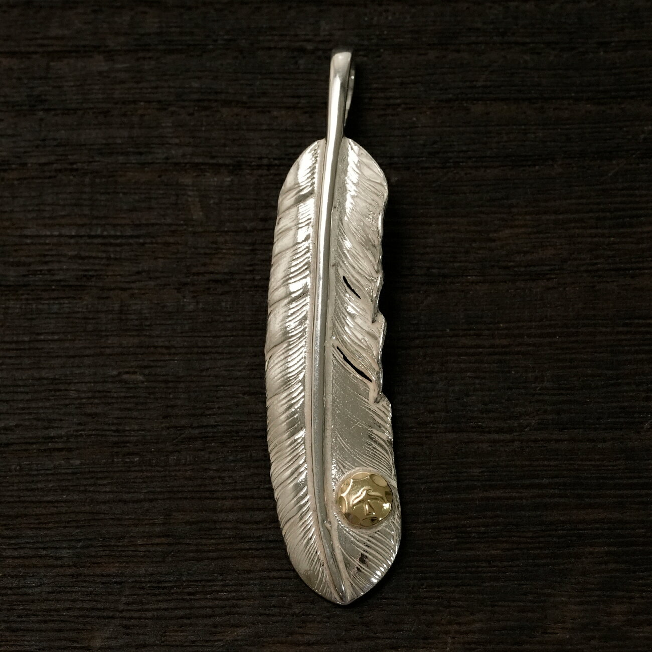 ゴローズ(goro's) 新品現行メタル付特大フェザー(左) アクセサリー シルバー925 メンズ レディース 人..