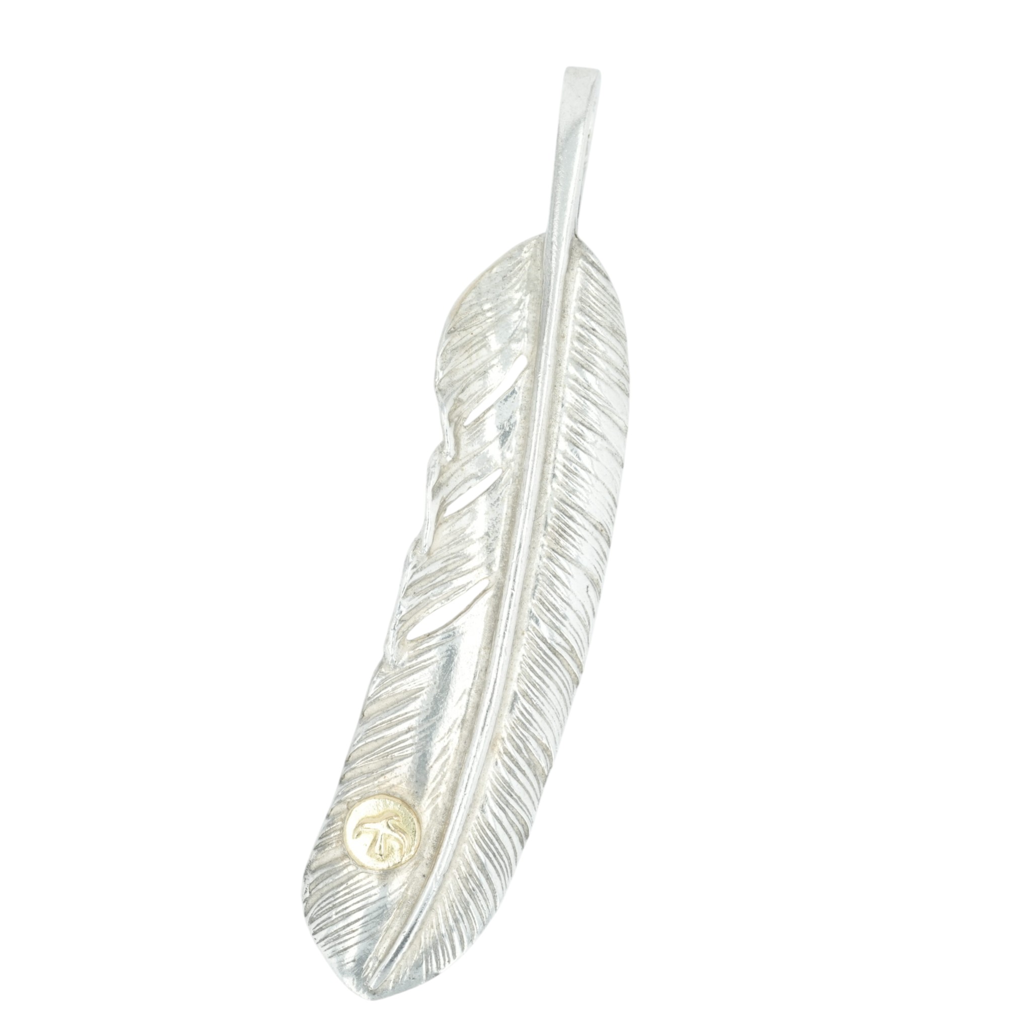 ゴローズ(goro's) OLDメタル付特大フェザー(左)イボ アクセサリー シルバー925 メンズ レディース 人気..