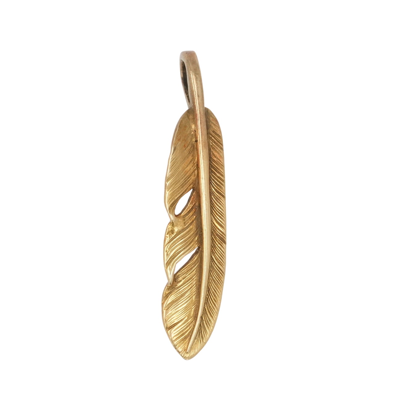 Pendant Tops - ゴローズ(goro's) 全金フェザーS（右） アクセサリー シルバー925 メンズ レディース 人気 正規品 中古
