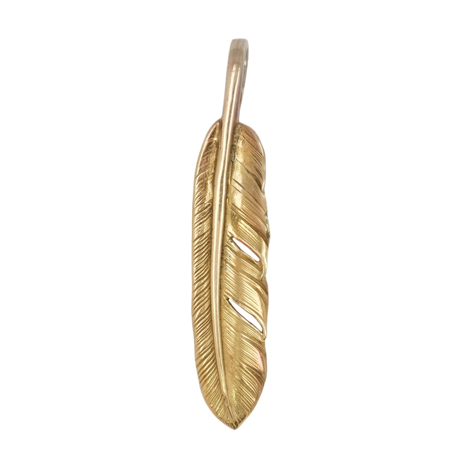 Pendant Tops - ゴローズ(goro's) 全金フェザー(L) アクセサリー シルバー925 メンズ レディース 人気 正規品 中古