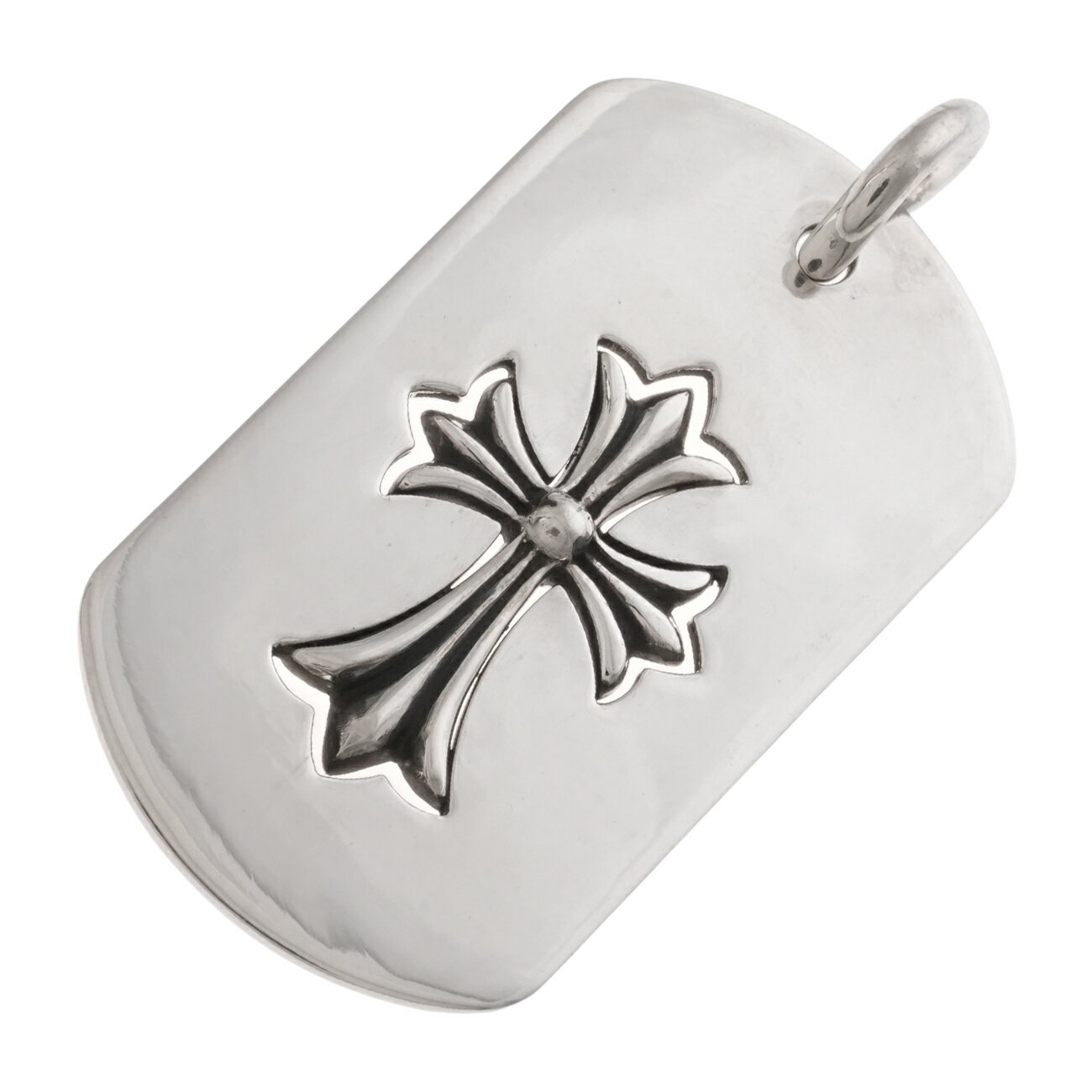 クロムハーツ(chrome hearts) ラージカットアウトクロス ドッグタグ LG CO CROSS DOG TAG 【シルバーネックレストップ ペンダント】