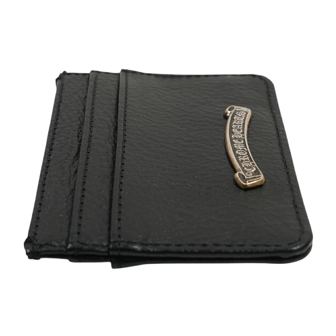 クロムハーツ(chrome hearts) ダブルサイド DOUBLE SIDE スクロールラベル付きカードケース 【レザー名刺入れ パスケース】