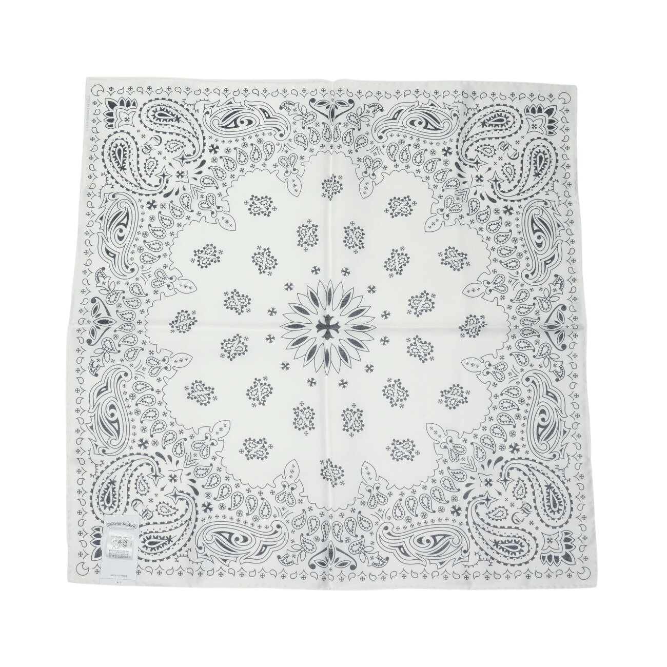 CORNER ONLINESTOREのクロムハーツ(chrome hearts) ペイズリー 【スカーフ】 【ホワイト】【新品】｜アングル2
