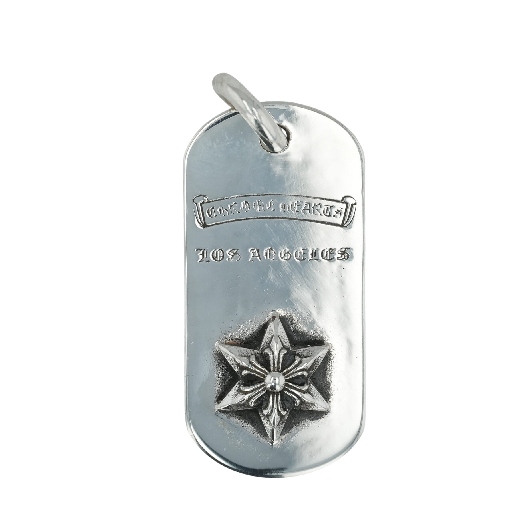 クロムハーツ(chrome hearts) ロサンゼルス限定6Pスター LA LTD 6POINT STAR DOG TAG【シルバーネックレストップ ペンダント】シルバー925 メンズ レディース 人気 正規品 中古