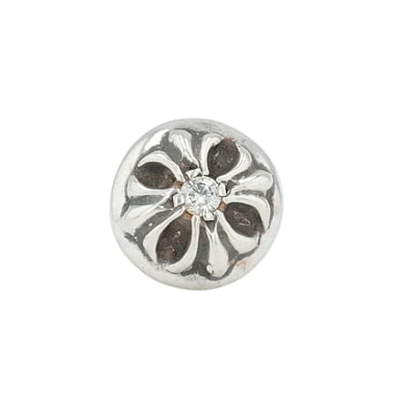 クロムハーツ(chrome hearts) クロスボールスタッド DIA CROSS BALL STUD 【シルバーピアス ダイヤモンド】アクセサリー シルバー925 メンズ レディース 人気 正規品 中古