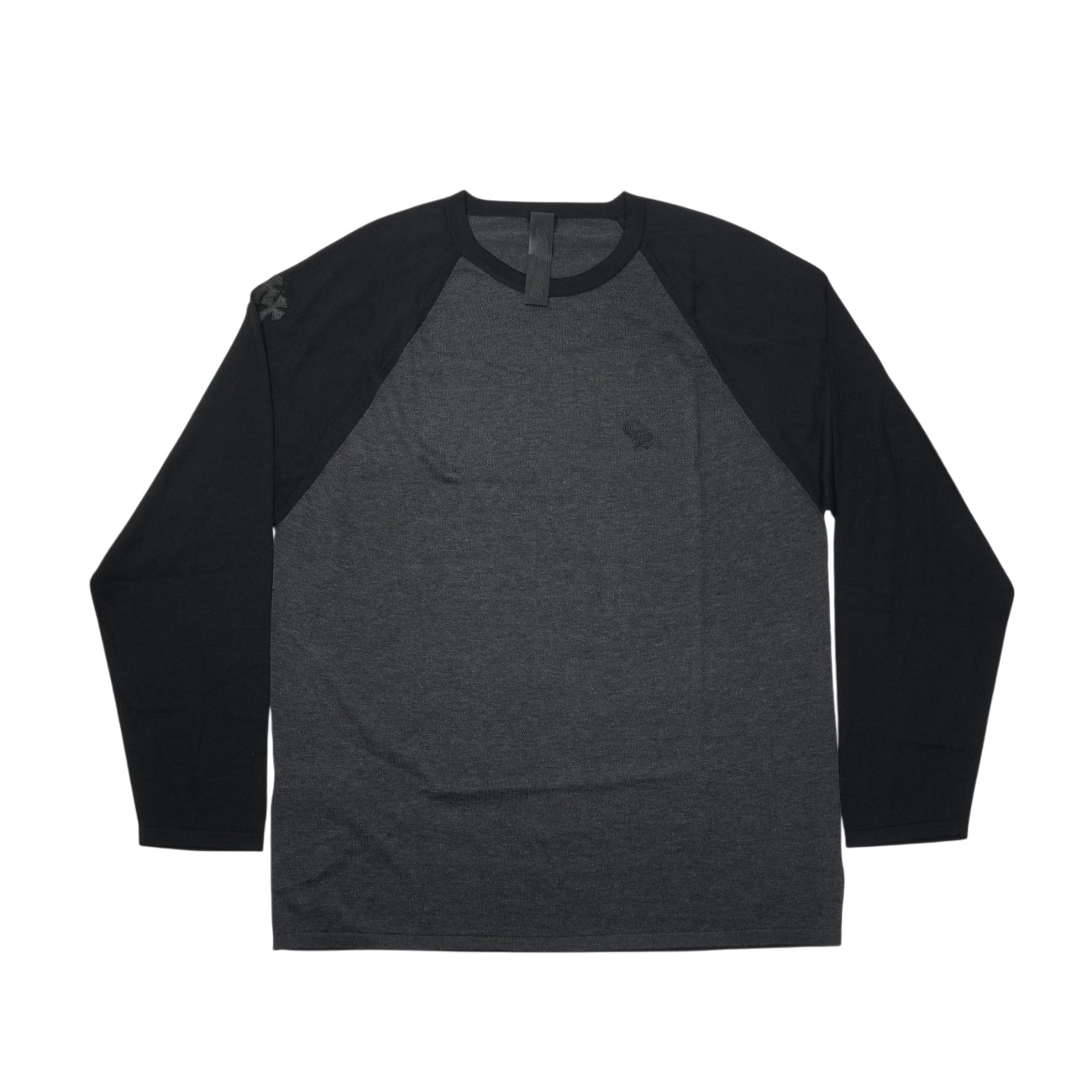 Rakuten - クロムハーツ(chrome hearts) クロスパッチ付き 【ラグランスリーブシルクカットソー】【グレー】【新品】 SIZE:L アクセサリー シルバー925 メンズ レディース 人気 正規品 中古