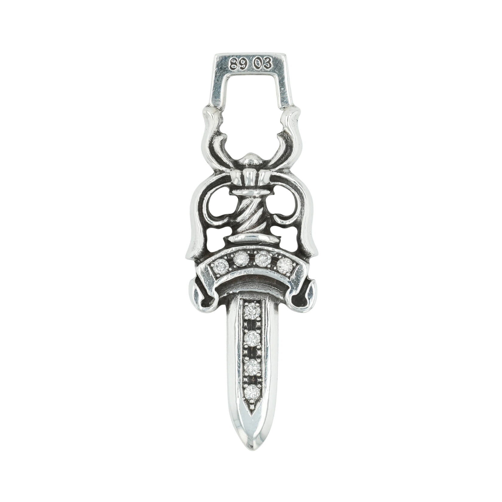 Rakuten - クロムハーツ(chrome hearts) No10 ダガー AF PAVE DIA ♯10DAGGER 【シルバーネックレストップ ペンダントアフター パヴェ ダイヤモンド】 アクセサリー シルバー925 メンズ レディース 人気 正規品 中古