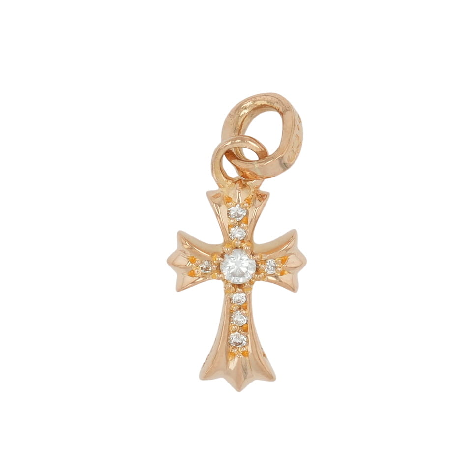 Rakuten - クロムハーツ(chrome hearts) 22K ベイビーファット PAVE DIA CRS BBYFAT 【ゴールドネックレストップ チャーム パヴェ ダイヤモンド】 アクセサリー シルバー925 メンズ レディース 人気 正規品 中古